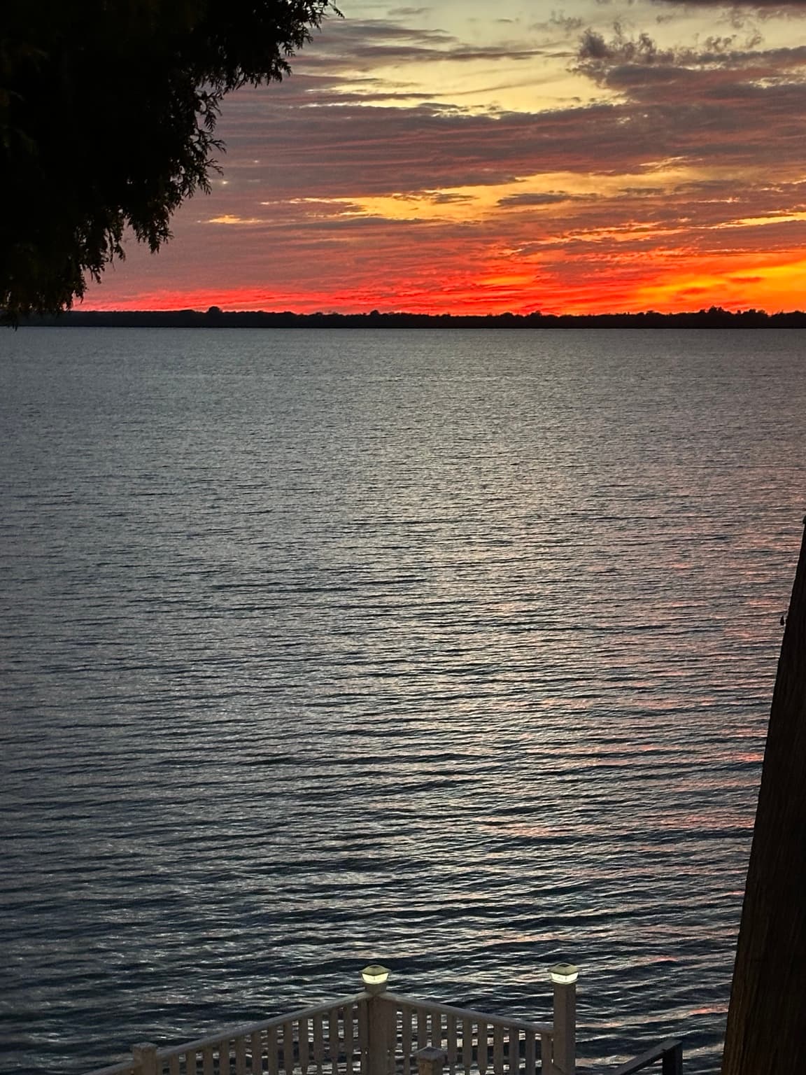 Vivid sunset over the water at Pillar Point Reserve